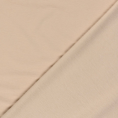 Terry Krepp Stoff Uni Nude