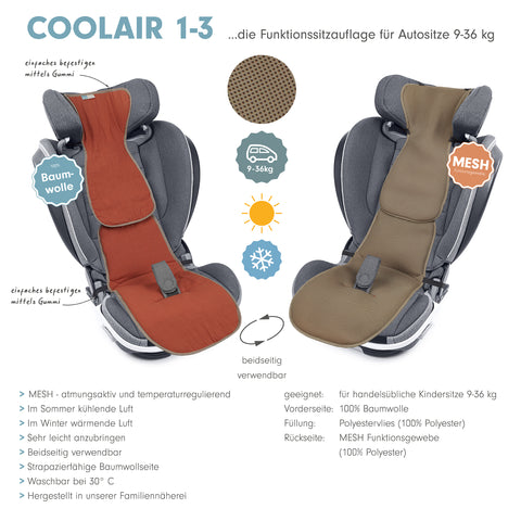 COOLAIR 1-3 die klassische Autositzauflage