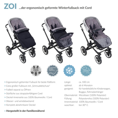 ZOI der ergonomische Winterfusssack