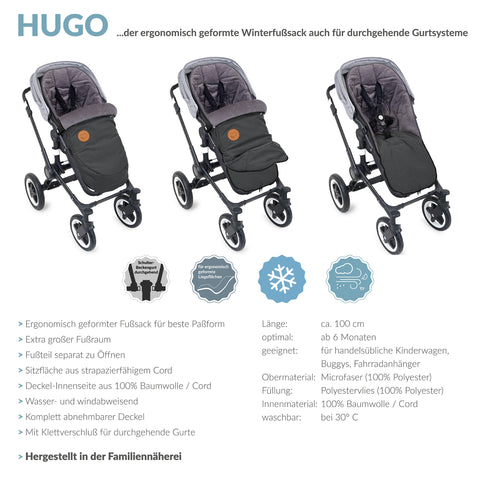 HUGO der Fusssack mit Klettverschluss