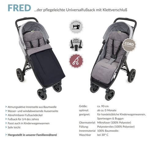 FRED der Sommerfußsack mit Klettverschluss