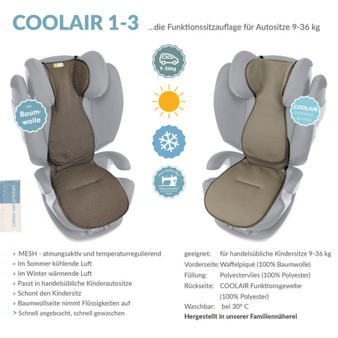 COOLAIR 1-3 die klassische Autositzauflage