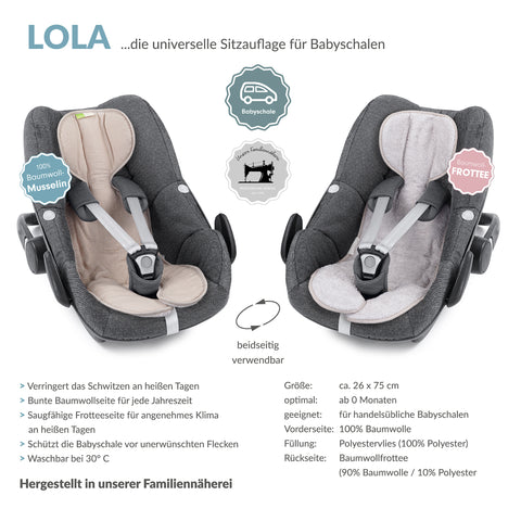 LOLA die musselin Sitzauflage