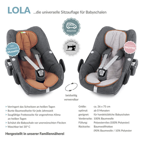 LOLA die musselin Sitzauflage