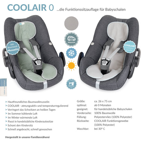 COOLAIR 0 die Sitzuaflage für Babyschale