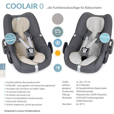 COOLAIR 0 die Sitzuaflage für Babyschale
