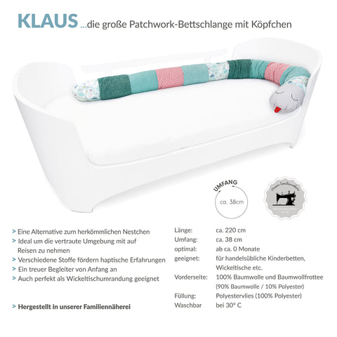 KLAUS patchwork Bettschlange