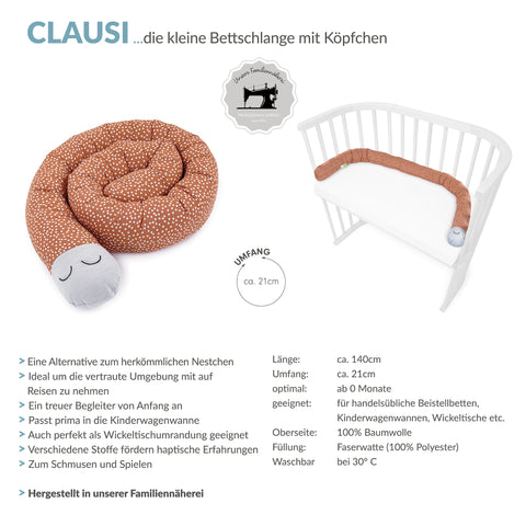 CLAUSI kleine Bettschlange
