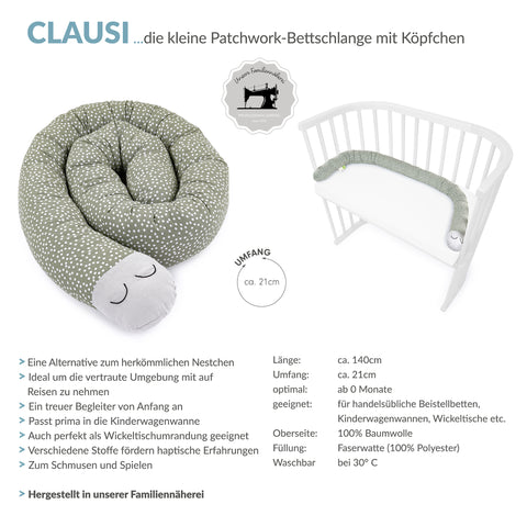 CLAUSI kleine Bettschlange