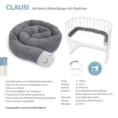 CLAUSI kleine Bettschlange