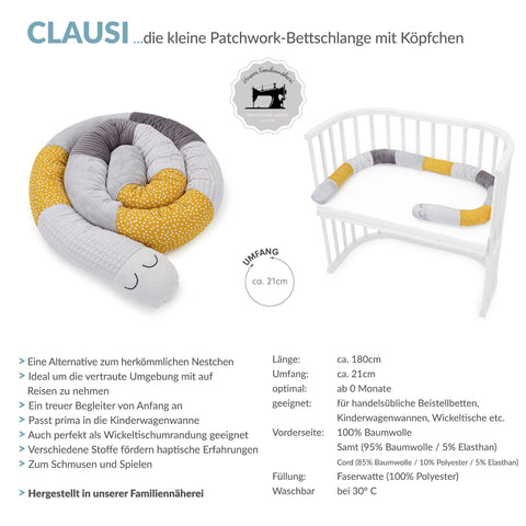 CLAUSI patch kleine Bettschlange