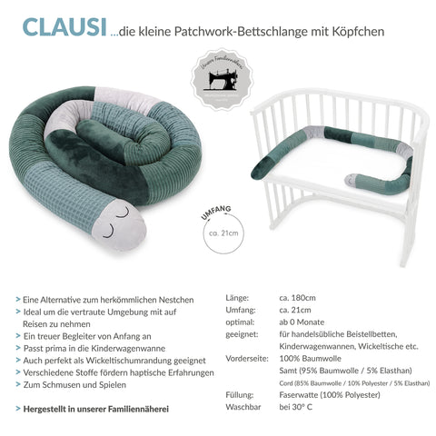 CLAUSI patch kleine Bettschlange