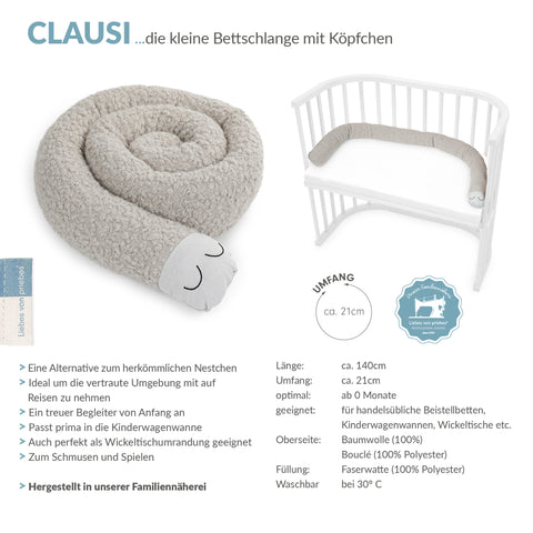 CLAUSI kleine Bettschlange