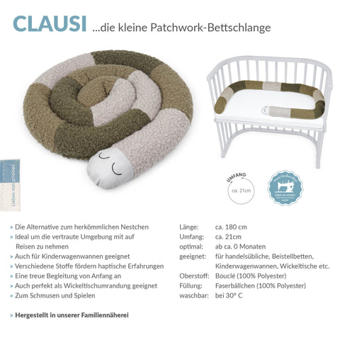 CLAUSI patch kleine Bettschlange