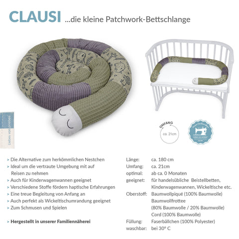 CLAUSI patch kleine Bettschlange
