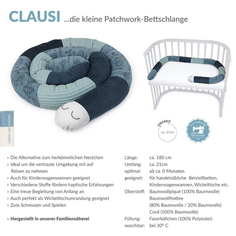 CLAUSI patch kleine Bettschlange