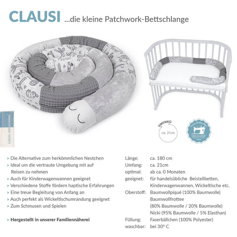 CLAUSI patch kleine Bettschlange
