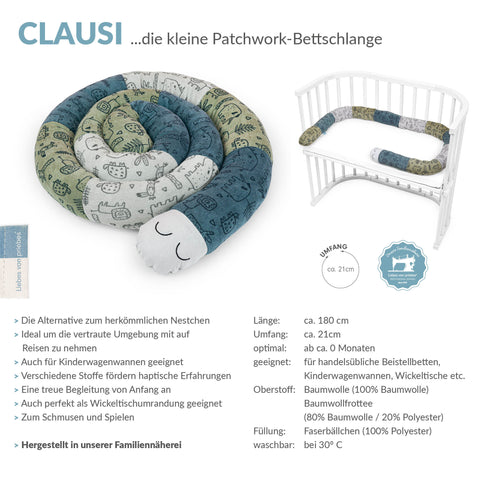 CLAUSI patch kleine Bettschlange