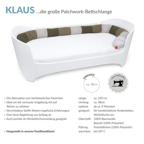 KLAUS patchwork Bettschlange