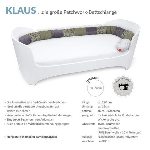 KLAUS patchwork Bettschlange