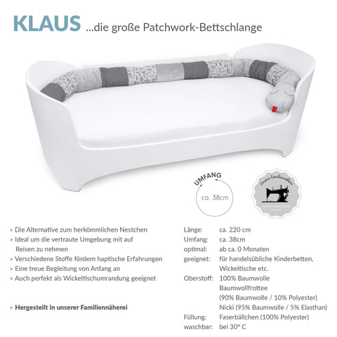 KLAUS patchwork Bettschlange