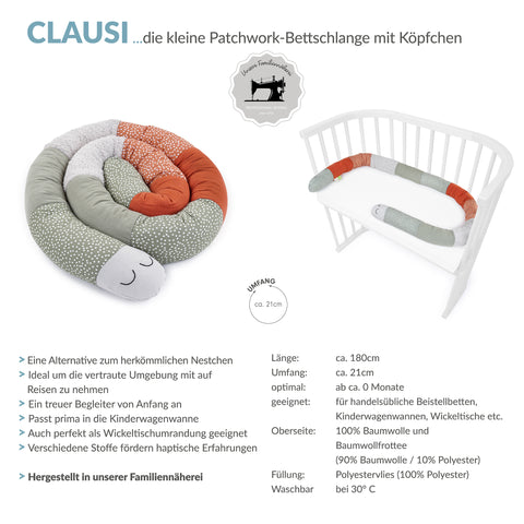 CLAUSI patch kleine Bettschlange