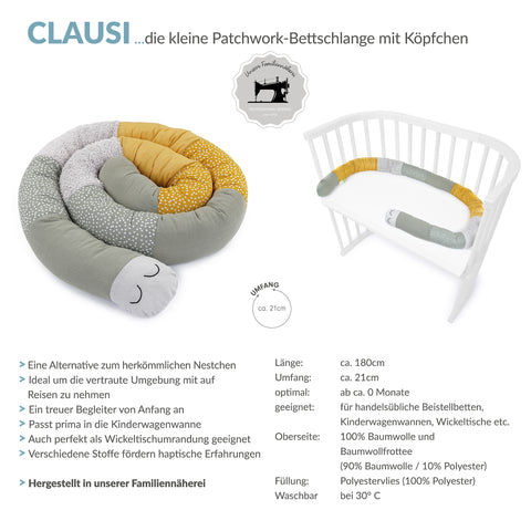 CLAUSI patch kleine Bettschlange
