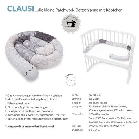 CLAUSI patch kleine Bettschlange
