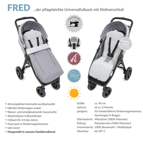 FRED der Sommerfußsack mit Klettverschluss