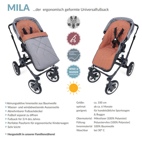 MILA der ergonomische Sommerfusssack