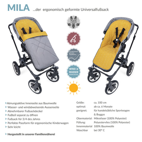 MILA der ergonomische Sommerfusssack