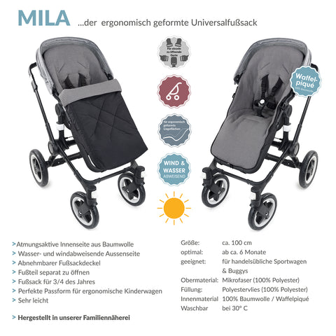 MILA der ergonomische Sommerfusssack