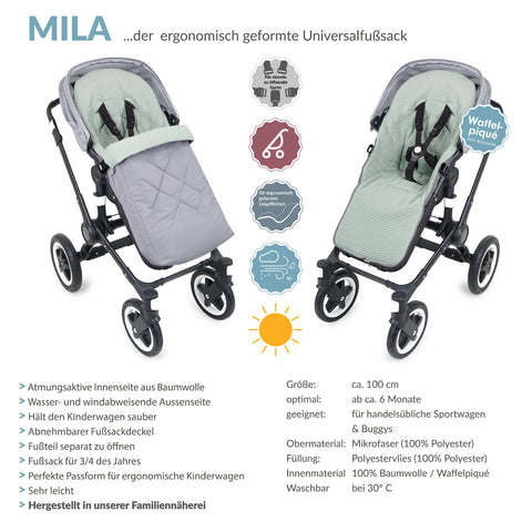 MILA der ergonomische Sommerfusssack