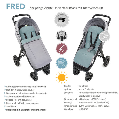 FRED der Sommerfußsack mit Klettverschluss