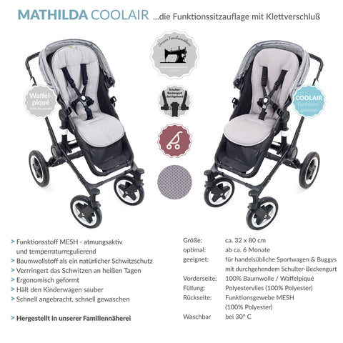 MATHILDA COOLAIR die Sitzauflage mit Klett