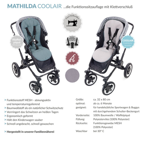 MATHILDA COOLAIR die Sitzauflage mit Klett