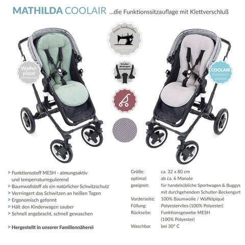 MATHILDA COOLAIR die Sitzauflage mit Klett