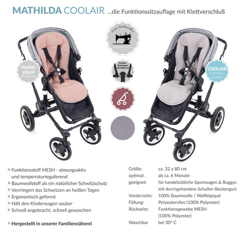 MATHILDA COOLAIR die Sitzauflage mit Klett