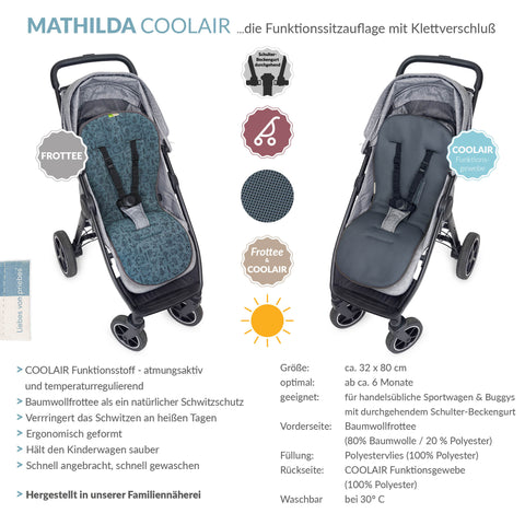 MATHILDA COOLAIR die Sitzauflage mit Klett