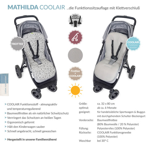 MATHILDA COOLAIR die Sitzauflage mit Klett