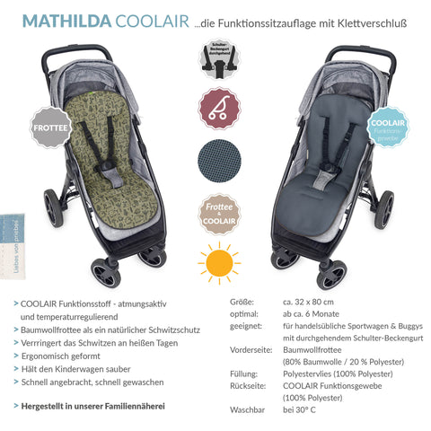 MATHILDA COOLAIR die Sitzauflage mit Klett