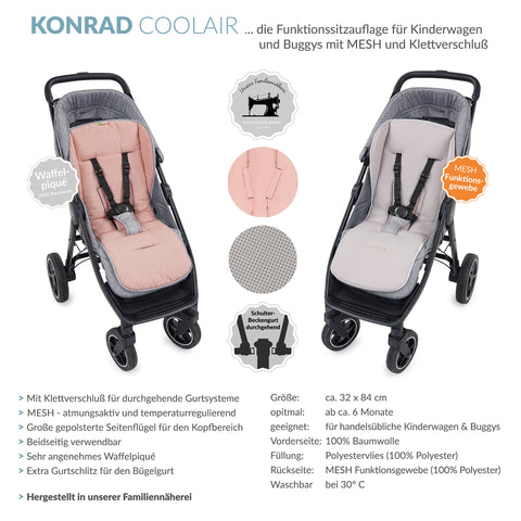 KONRAD die große Buggysitzauflage mit Klett
