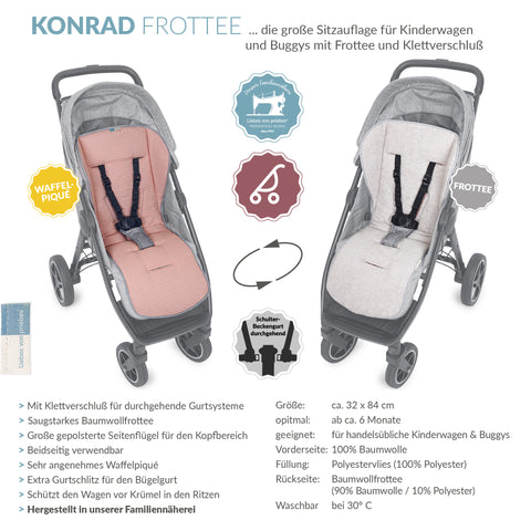 KONRAD die große Buggysitzauflage mit Klett