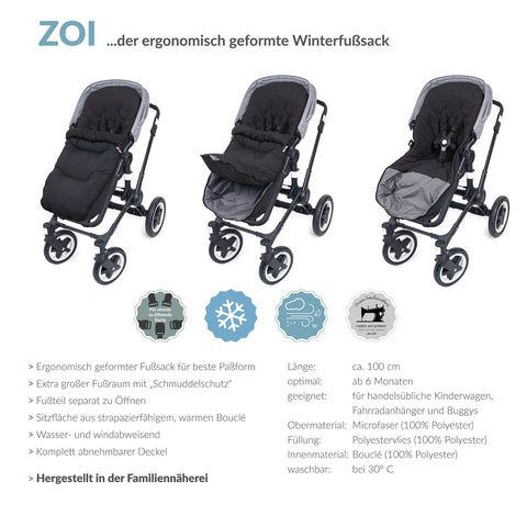 ZOI der ergonomische Winterfusssack