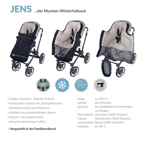 JENS der klassische Mumienfußsack