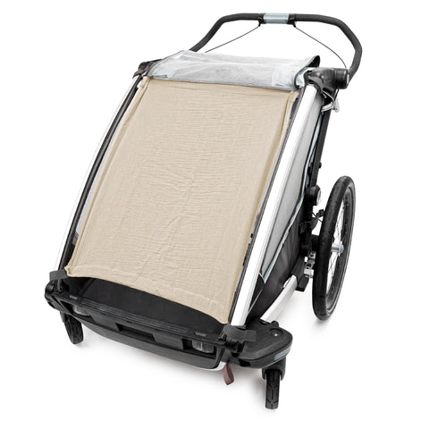 SÖREN musselin Sonnenschutz für Fahrradanhänger