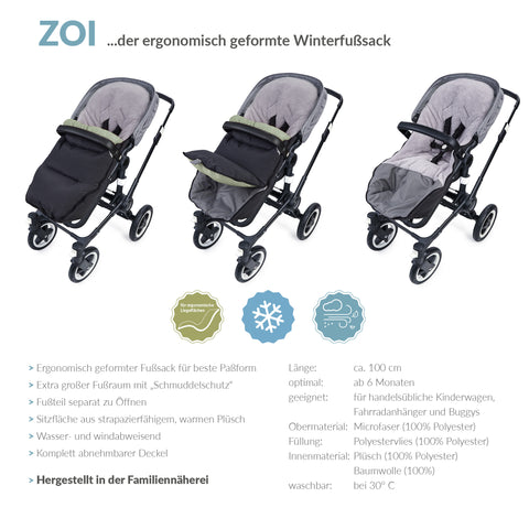 ZOI der ergonomische Winterfusssack