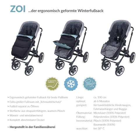 ZOI der ergonomische Winterfusssack