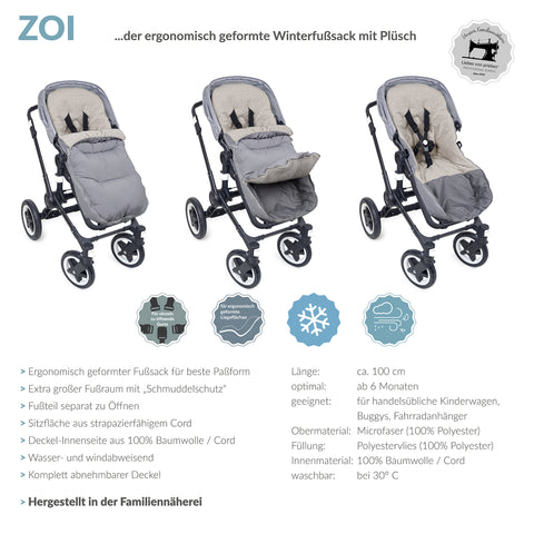 ZOI der ergonomische Winterfusssack