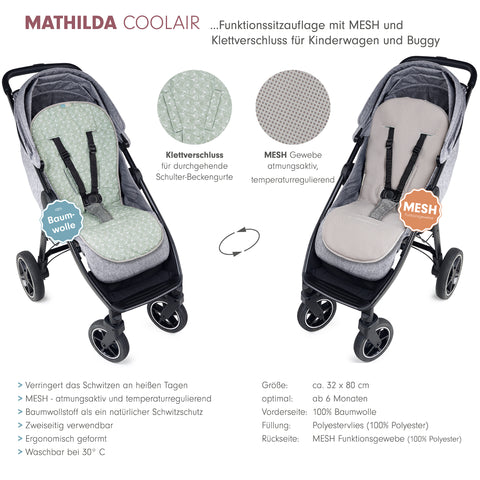 MATHILDA COOLAIR die Sitzauflage mit Klett